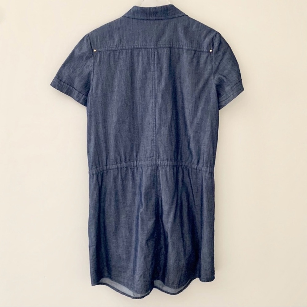 Sz 10 Trina Turk Blue Denim Dress with pockets - Picture 3 of 7